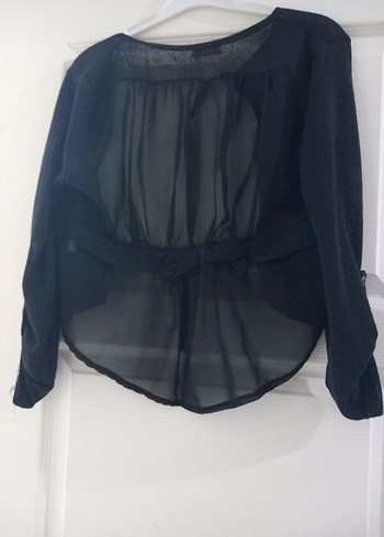 Kız Çocuk Siyah Düğmeli Bolero - Görsel 3