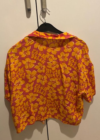 Sarı Düğmeli Vintage Kadın Gömlek - Görsel 2