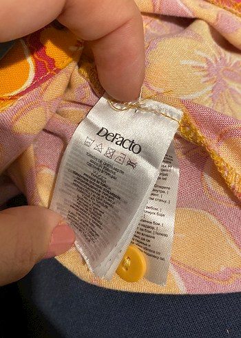 Sarı Düğmeli Vintage Kadın Gömlek - Görsel 3