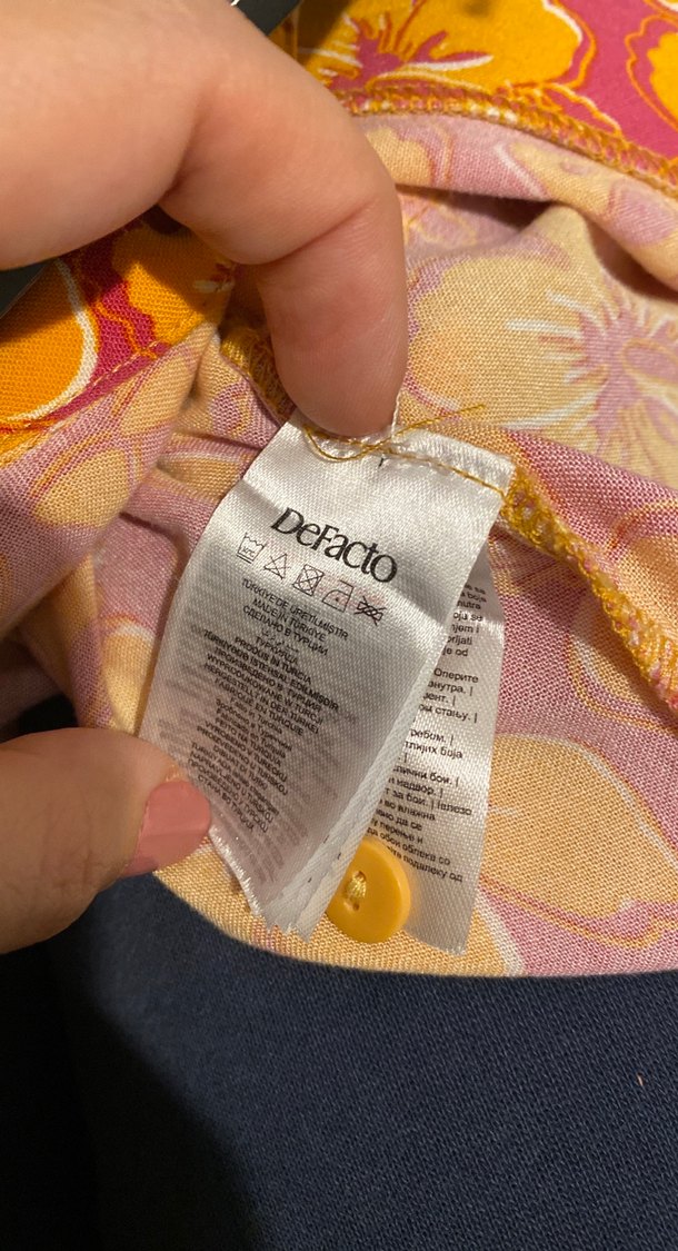 Sarı Düğmeli Vintage Kadın Gömlek - Görsel 3