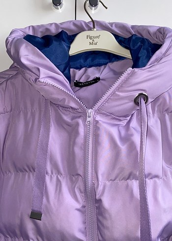 Lila Kısa Şişme Mont - Görsel 2