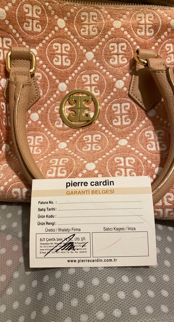 Pudra Pembe Pierre Cardin Omuz Çantası - Görsel 5