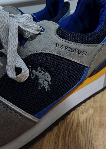 Gri Bağcıklı U.S. Polo Spor Ayakkabısı - Görsel 2