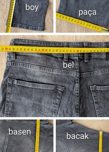 Gri Slim Fit Erkek Denim Pantolon - Görsel 6