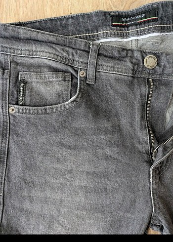 Gri Slim Fit Erkek Denim Pantolon - Görsel 3
