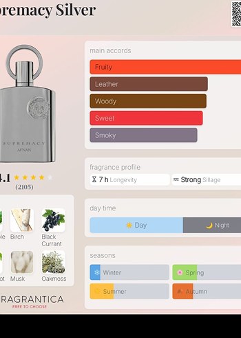 Afnan Supremacy (Silver) Erkek Parfümü 100ml - Görsel 2