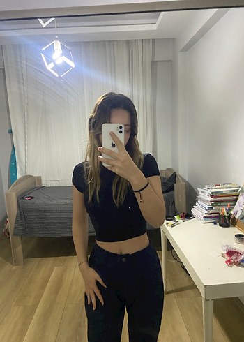 Lacivert havuç kadın Boyfriend Pantolon - Görsel 2