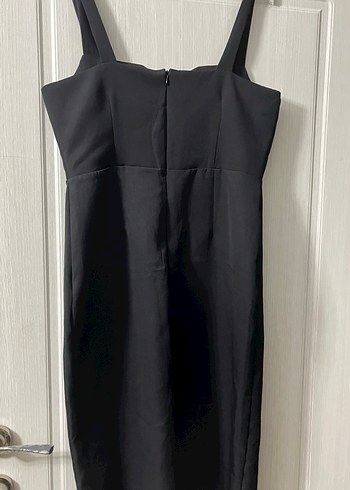 Siyah Straplez Midi Kadın Elbise - Görsel 2