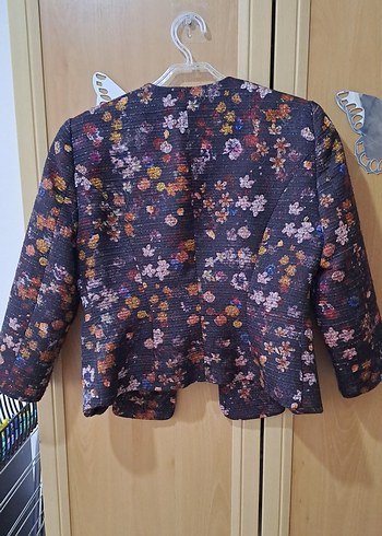 Çiçek Desenli Midi Kadın Ceket - Görsel 2