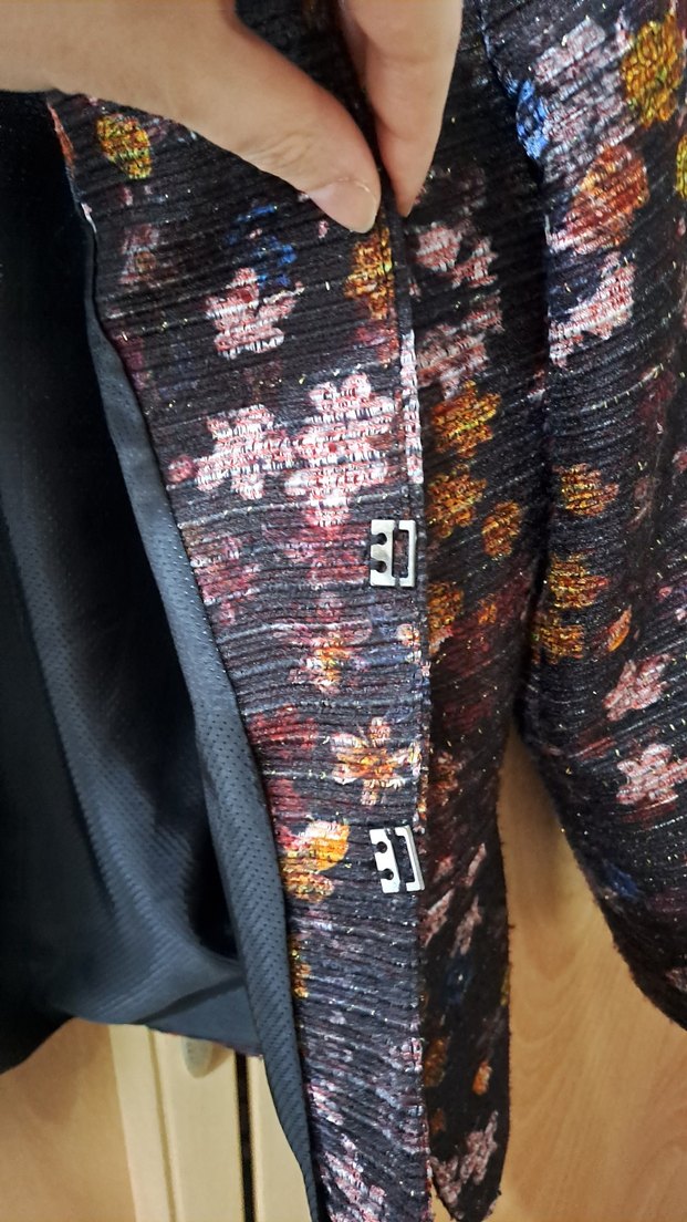 Çiçek Desenli Midi Kadın Ceket - Görsel 5