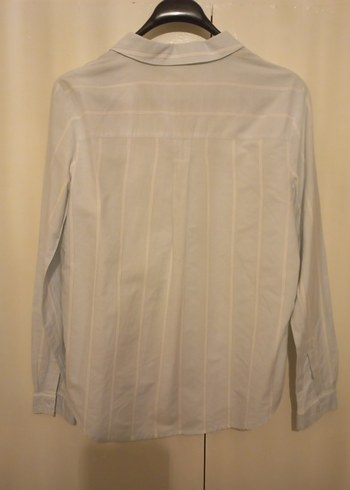 Koton Beyaz Çizgili Mavi Gömlek  Klasik & Şık - Görsel 3