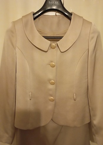 SELEN Bej Takım  Ceket & Etek | Şık ve Zamansız - Görsel 2