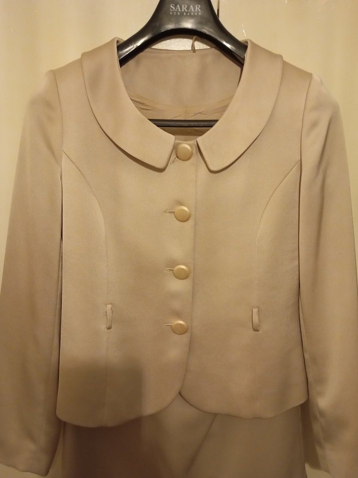 SELEN Bej Takım  Ceket & Etek | Şık ve Zamansız - Görsel 2