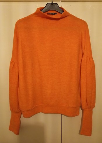 Green Dreamer Turuncu Yarım Balıkçı Yaka Triko  Rahat Kalıp - Görsel 3