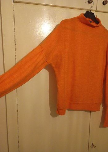 Green Dreamer Turuncu Yarım Balıkçı Yaka Triko  Rahat Kalıp - Görsel 2