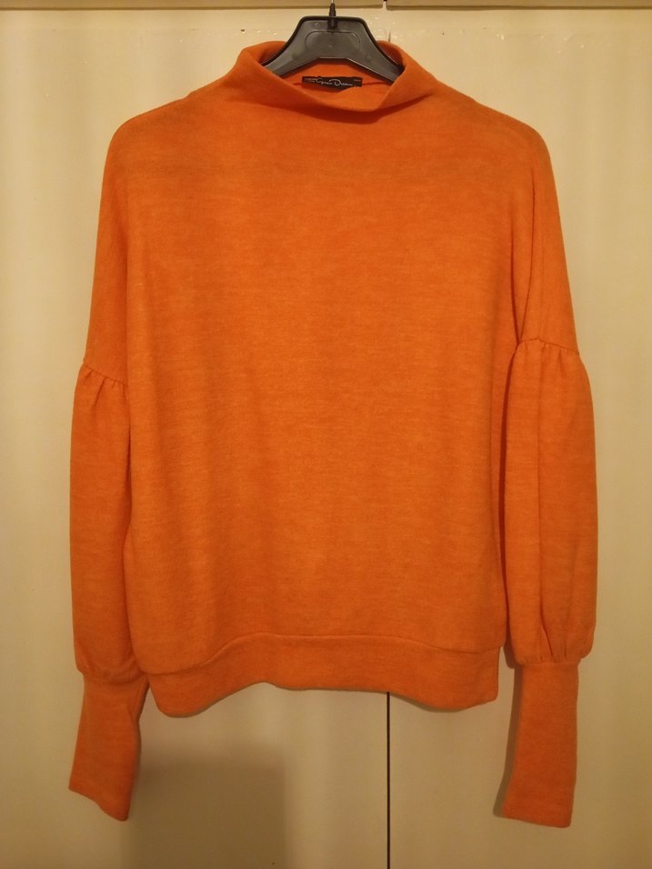 Green Dreamer Turuncu Yarım Balıkçı Yaka Triko  Rahat Kalıp - Görsel 3