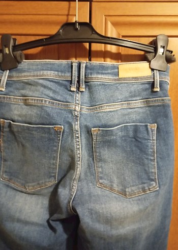 Kadın Mavi Normal Boy Kot Pantolon - Görsel 4