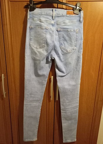 Kadın Mavi Normal Boy Kot Pantolon - Görsel 7