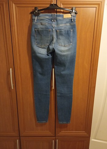 Kadın Mavi Normal Boy Kot Pantolon - Görsel 5