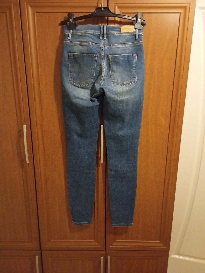 Kadın Mavi Normal Boy Kot Pantolon - Görsel 5