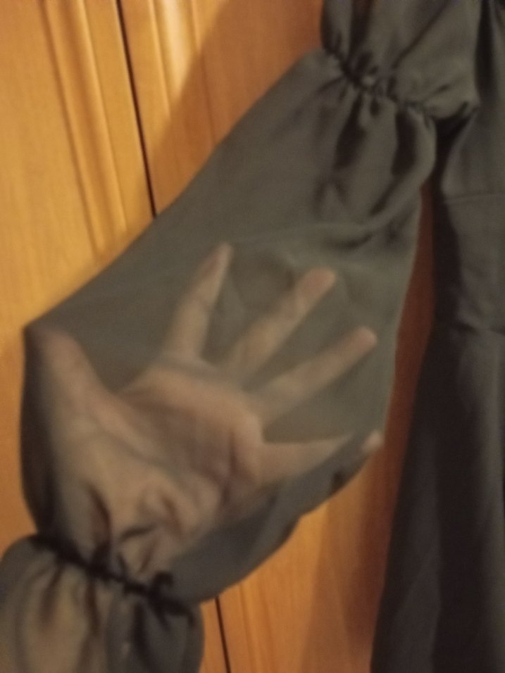 Siyah Uzun Kollu Midi Elbise - Görsel 5