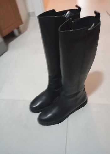 GÖNDERİ Hakiki Deri Kadın Çizme | Siyah | 41 Numara | Diz Altı - Görsel 3