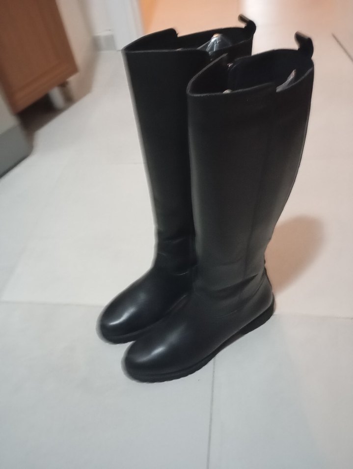 GÖNDERİ Hakiki Deri Kadın Çizme | Siyah | 41 Numara | Diz Altı - Görsel 3