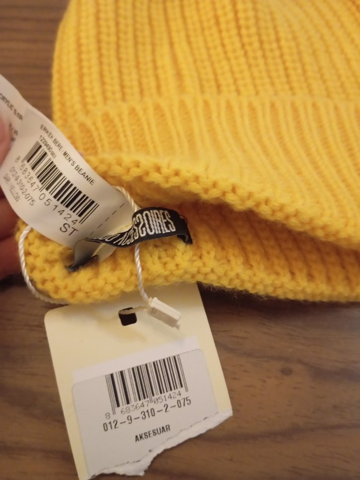 MUDO Bere  Sarı (Etiketli / Sıfır) Kadın Örgü Bere MUDO - Görsel 2