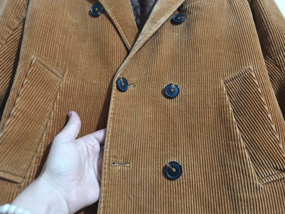 Düğmeli Kahverengi Süet Erkek Midi Ceket - Görsel 2