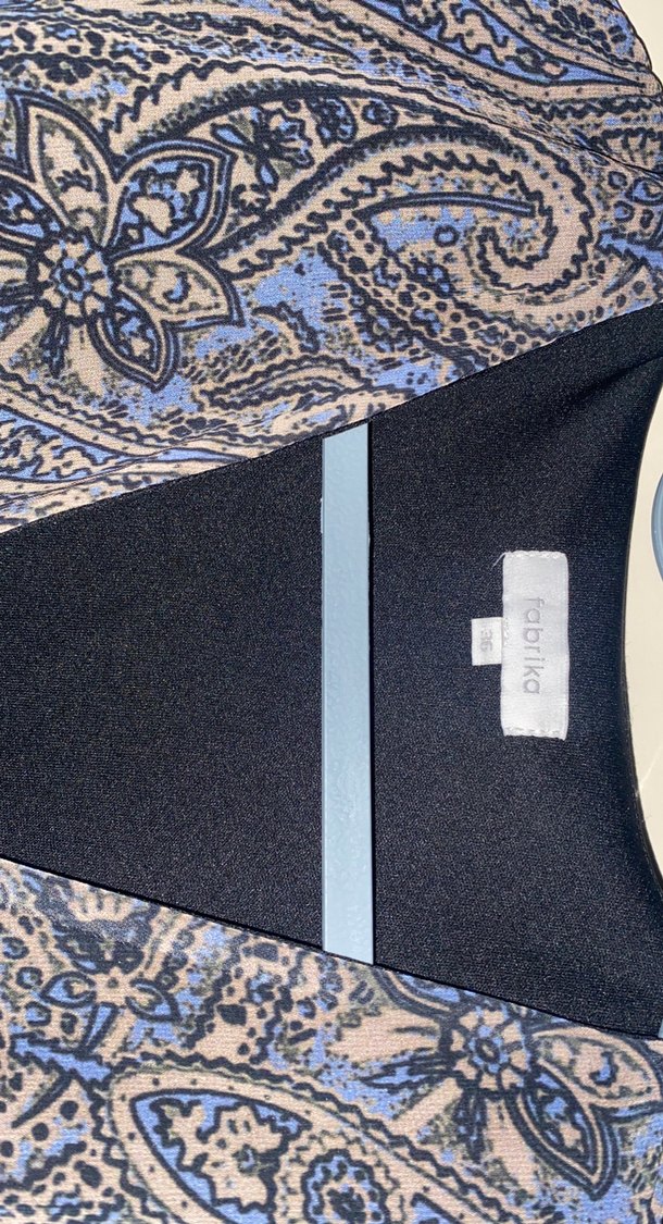 Bohem Uzun Gri Desenli Kadın Elbise - Görsel 3