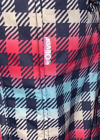 Renkli Ekose Desenli Kayak mont - Görsel 3