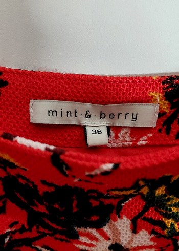 mint & berry uk çiçekli elbise - Görsel 3