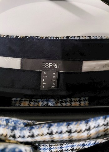 Mavi Ekoseli Kadın Kumaş Pantolon - Görsel 4