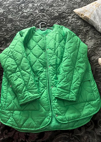 Yeşil Düğmeli Midi Ceket - Görsel 2