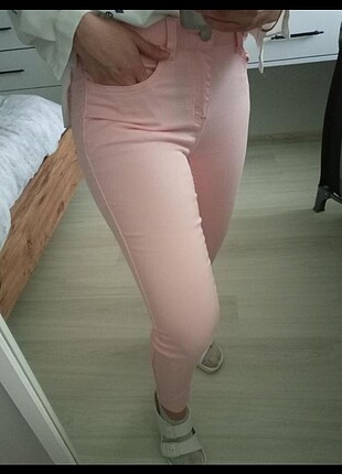 Pieces toz pembe permuar detaylı