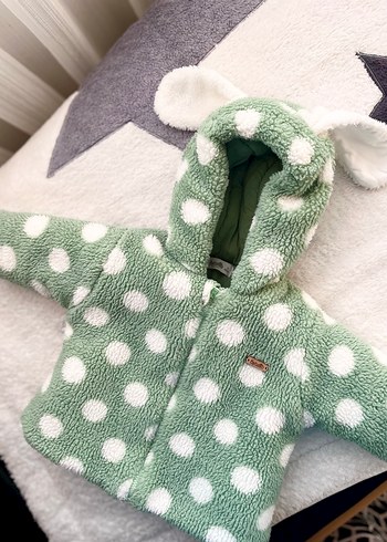 Bebetto Kız Çocuk Kapüşonlu Puantiyeli Polar Sweatshirt - Görsel 3