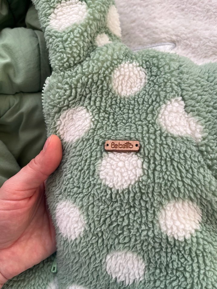  Bebetto Kız Çocuk Kapüşonlu Puantiyeli Polar Sweatshirt - Görsel 4