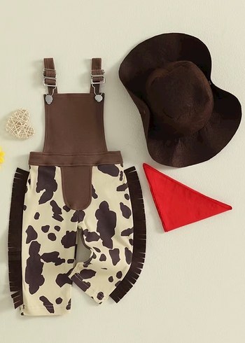 Kahverengi Kovboy Temalı Doğum Günü Pastası - Görsel 5