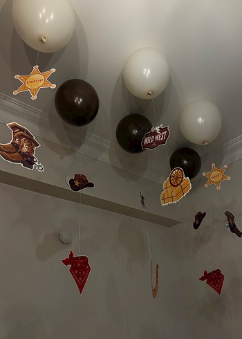 Kahverengi Kovboy Temalı Doğum Günü Pastası - Görsel 3