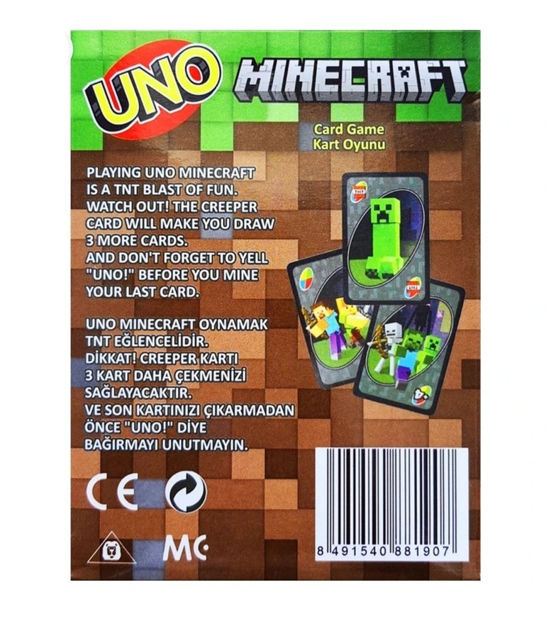 UNO Minecraft Kart Oyunu Özel Kurallı - Görsel 2