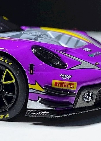 Mor Porsche 911 GT3 R Oyuncak Araba - Görsel 3