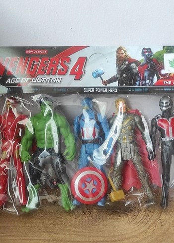 5 li Renkli Süper Kahraman Aksiyon Figürleri - Görsel 4