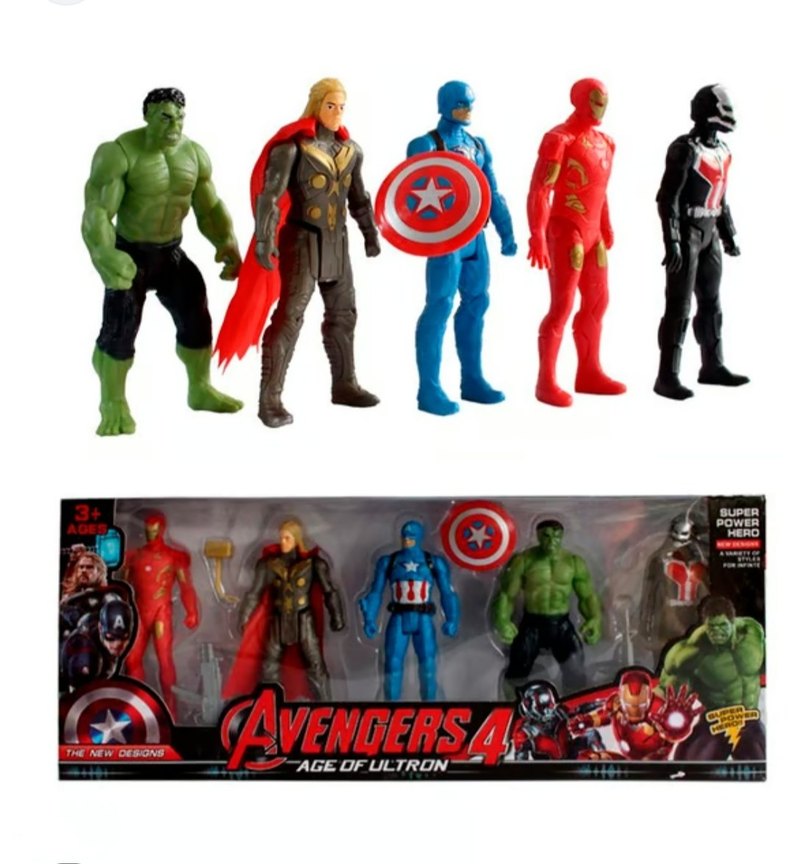 5 li Renkli Süper Kahraman Aksiyon Figürleri - Görsel 2