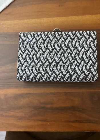 Gri Örgü Kadın Portföy Çanta - Görsel 2