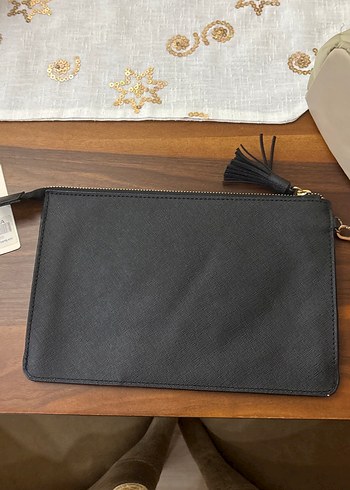 Siyah Deri Bel Detaylı Kadın Çanta - Görsel 2