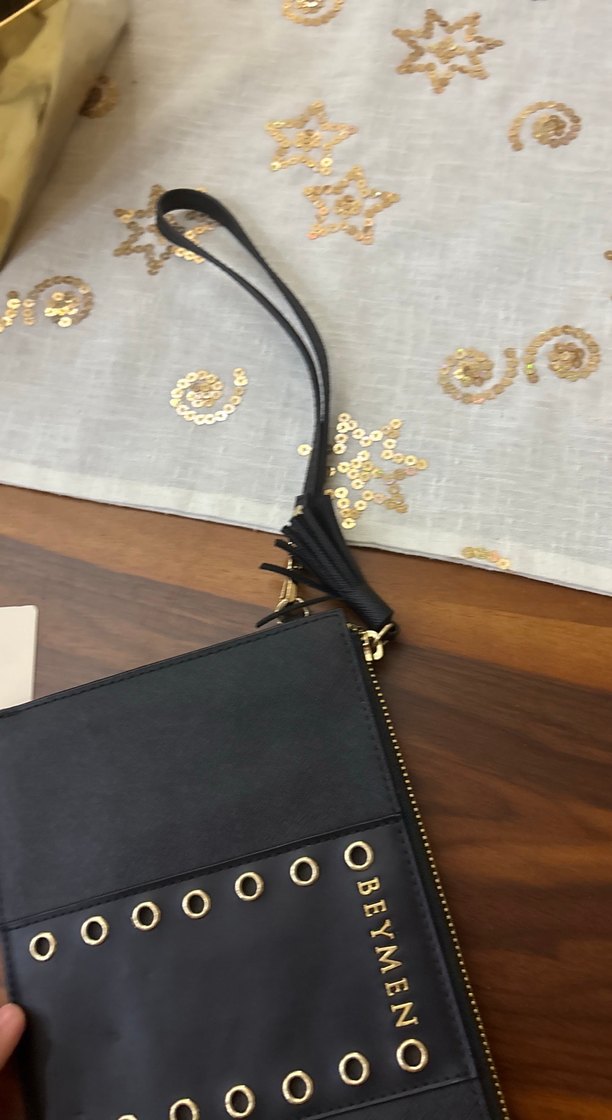 Siyah Deri Bel Detaylı Kadın Çanta - Görsel 3