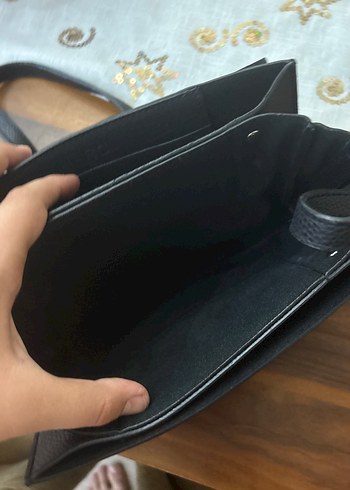 Siyah Süet Tokalı Kadın Çanta - Görsel 4