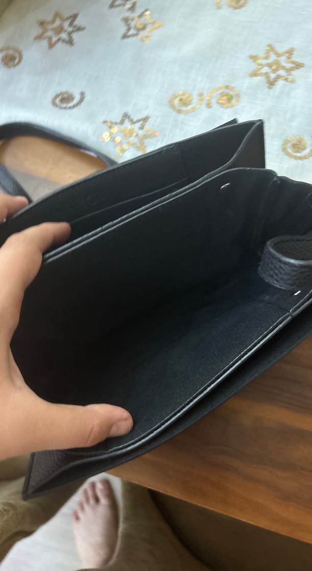 Siyah Süet Tokalı Kadın Çanta - Görsel 4