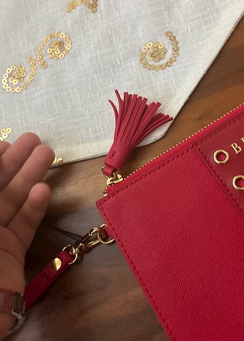 Kırmızı Fermuarlı Deri Kadın Çanta - Görsel 2