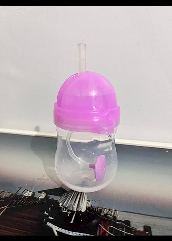 Mor Küçük Boy Bebek Biberonu Pipetli 207 ml - Görsel 2